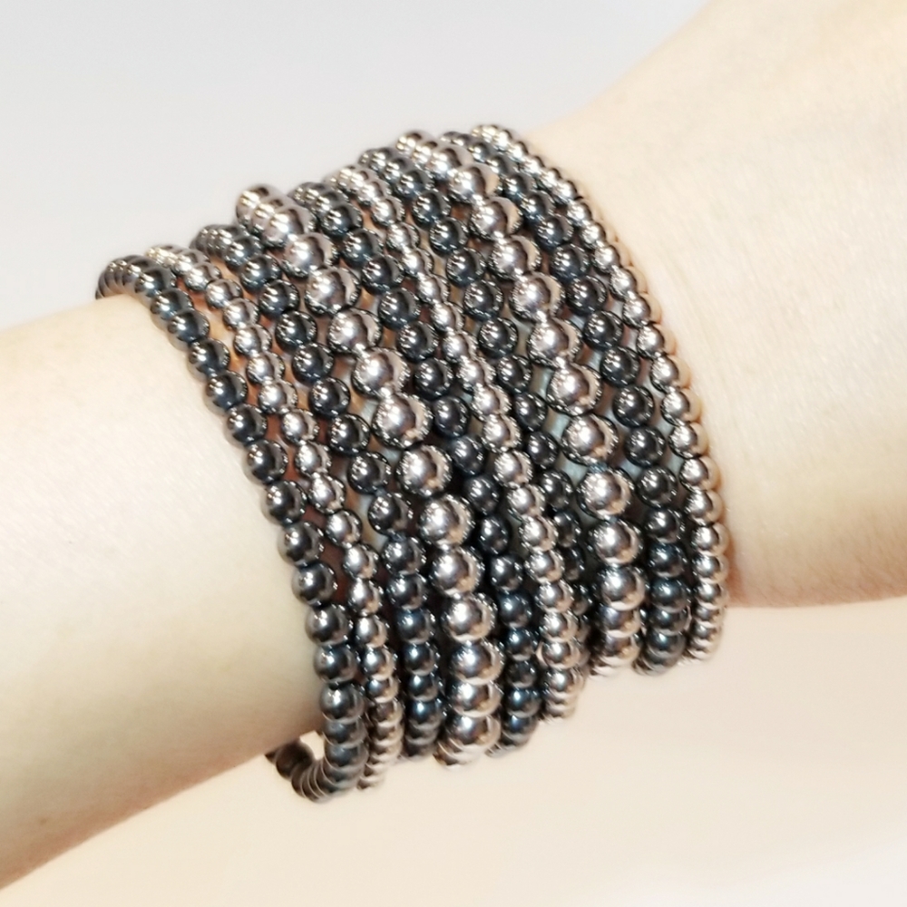 NEW Stainless Steel Stretch Bracelets 2 pcs set - Picture 6 of 6